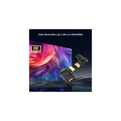 Unitek HDMI Adaptor - A1047ABK - 1x90 & 1x270 degrees RA 8K60Hz Vertical