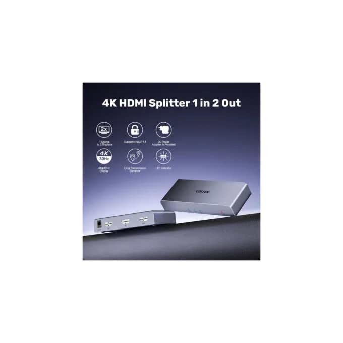 Unitek HDMI Splitter - V1130A - 1x2 4K30Hz — image 8