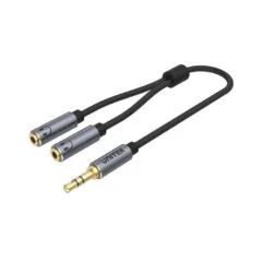 Unitek Headphone Splitter Cable - Y-C956ABK - 3.5mm Headphone Splitter Cable 0.2m