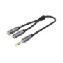 Unitek Headphone Splitter Cable - Y-C956ABK - 3.5mm Headphone Splitter Cable 0.2m