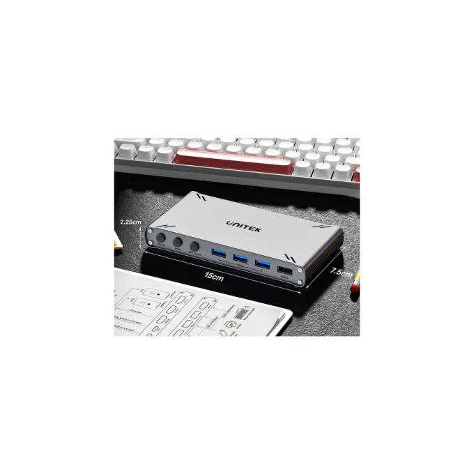 Unitek KVM HDMI Switch USB-C 10Gbps Split-Screen 5-Port Hub - D1118A - KVM HDMI Switch USB-C 10Gbps Split-Screen 5-Port Hub — image 11