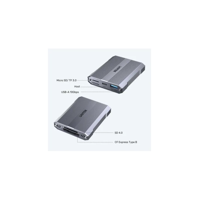 Unitek R1022 Dual Read Write Card Reader USB-C to SD4.0+Micro SD3.0+CF Express 2.0 — image 12