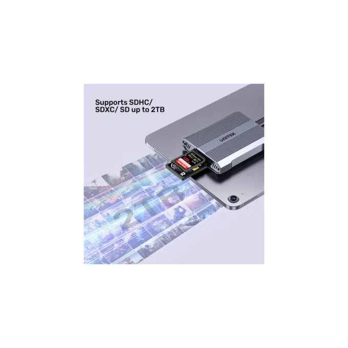 Unitek R1022 Dual Read Write Card Reader USB-C to SD4.0+Micro SD3.0+CF Express 2.0 — image 8