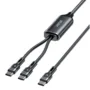 Unitek USB-C Cable - C14146ABK01-1.8M - PD100W 2-in-1 Dual Charging