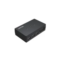 Unitek VGA KVM Switch - U-8709ABK - 2In1Out, 3-Port USB2.0 Hub