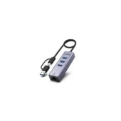 Unitek Y-3088B USB-C Hub 3x USB 3.0 Gigabit LAN + USB-A Adapter