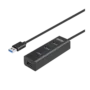 Unitek Y-3089 USB 3.0 4-Port Hub with Micro USB Power - Black