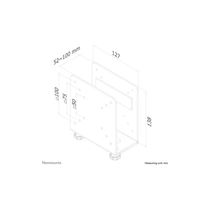 Universelle Thin Client Halterung Montage auf VESA 75 100 7KG THINCLIENT-20 Neomounts — image 3