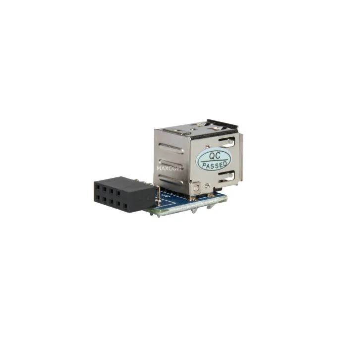 USB 2.0 adapter, 9 pin header to 2x USB-A socket — image 3