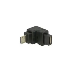 USB 2.0 adapter, micro-USB male to micro-USB female 90°