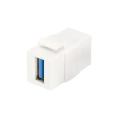 USB 3.0 Keystone Module - DN-93832 - Flat White USB A to USB A