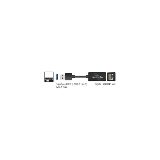 USB 3.2 Gen 1 Adapter - USB-A Male to RJ-45 Female — image 2