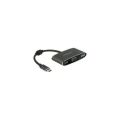 USB 3.2 Gen 1 adapter - USB-C male to USB-A + USB-C female + VGA female