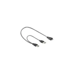 USB 3.2 Gen 1 Y-cable - 2x USB-A male to Micro-USB 3 male
