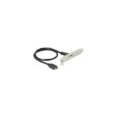 USB 3.2 Gen 2 slot bracket, Key A male to USB-C female, cable