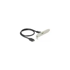 USB 3.2 Gen 2 slot bracket, Key A male to USB-C female, cable