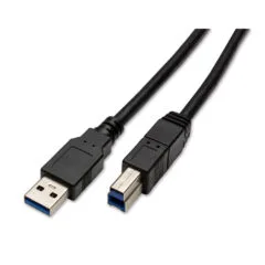 USB-A to USB-B Cable 3m - USB 3.0 (5 Gbps), Black, Nickel-Plated Connectors