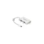 USB adapter, USB-C male to VGA + HDMI + DVI female