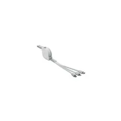 USB Aufrollladekabel, USB-A to Micro-USB + USB-C + Lightning