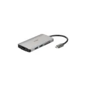 USB-C HUB 8-Port D-Link - DUB-M810 - HDMI 4K, 3x USB 3.0, SD/microSD, USB-C, Gigabit LAN, Grey
