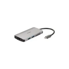 USB-C HUB 8-Port D-Link - DUB-M810 - HDMI 4K, 3x USB 3.0, SD/microSD, USB-C, Gigabit LAN, Grey