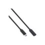USB-C M/F USB 3.2 Gen 2 Extension Cable 2m Black