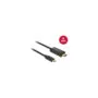 USB C to HDMI-A Stecker DP-Alt Mode 4K 60 Hz 3 m schwarz Delock