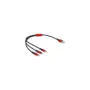 USB charging cable, USB-A plug to 2x USB-C + Lightning plug