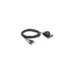 USB Extension Cable - USB A + 3.5mm jack plug to USB A + 3.5mm jack socket