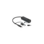 USB Hub - 3 port USB 3.2 Gen 1 Hub + SD and Micro SD card reader with USB Type-C or USB Type-A port