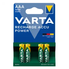 Varta Rechargeable AAA Batteries - 1000mah 4pcs