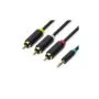 Vention Audio 3.5mm 4-pin to 3RCA AV Cable - VAB-R07-B150 - 1.5m length