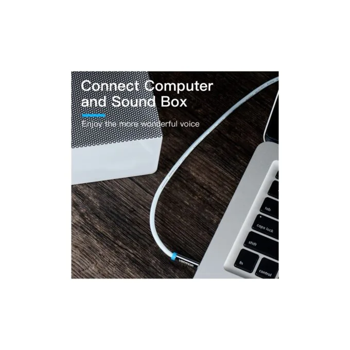Vention Audio 3.5mm to 2RCA M-M Cable - BCFBF - Metal 1.0m — image 3