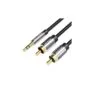 Vention Audio 3.5mm to 2RCA M-M Cable - BCFBF - Metal 1.0m