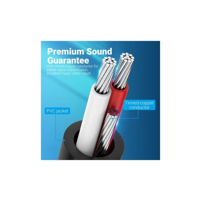 Vention AUDIO - BATBI - 6.3mm M to 2x6.3mm M TRS Cable 3.0m — image 3
