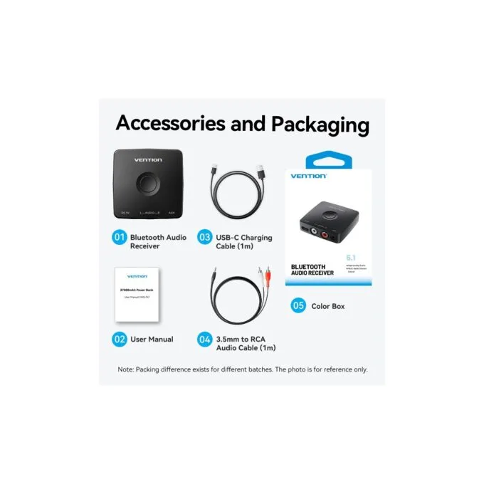 Vention AUDIO Bluetooth Receiver - NAJB0 - 3.5mm 2RCA — image 18