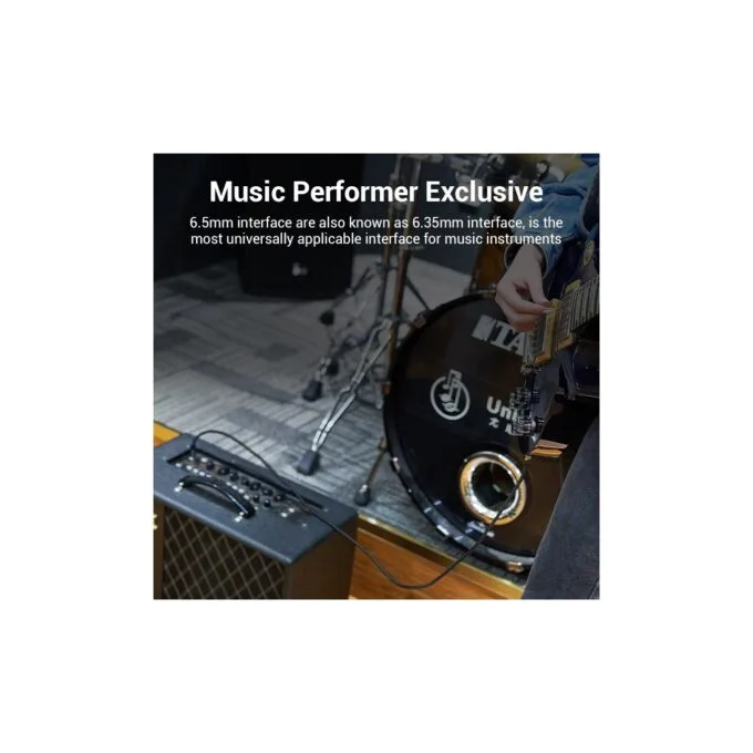Vention AUDIO Cable - 6.3mm M-M, Braided, Aluminium, 3.0m — image 2