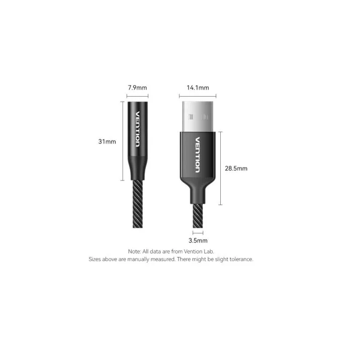 Vention Audio Converter USB-A to 1x3.5mm 1.0m Cable - CVEBF - Braided — image 12