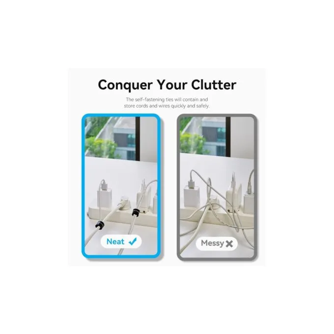 Vention Cable Organiser Hook & Loop Cable Tie - KANB0-10 - 120mm, 10 Pcs — image 3