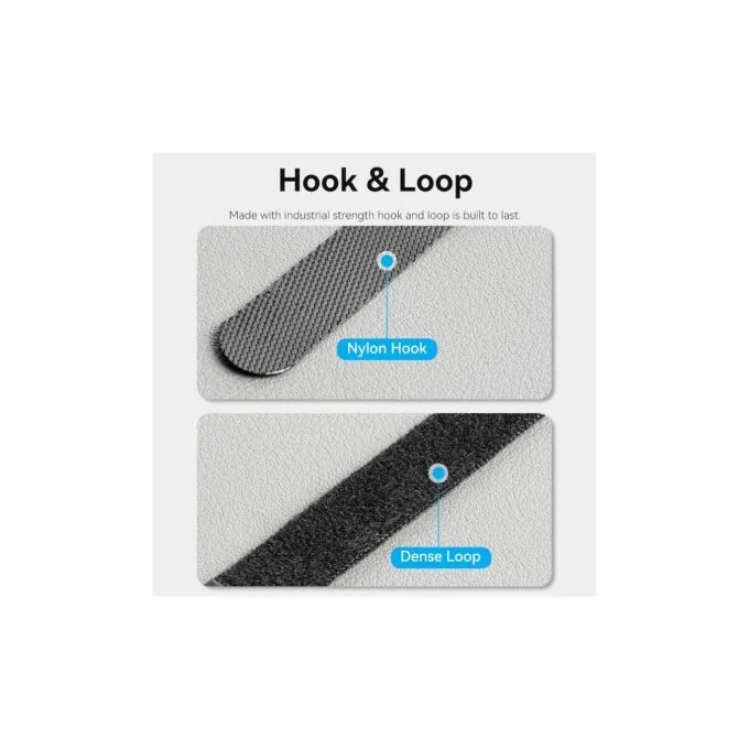 Vention Cable Organiser Hook & Loop Cable Tie - KANB0-10 - 120mm, 10 Pcs — image 6