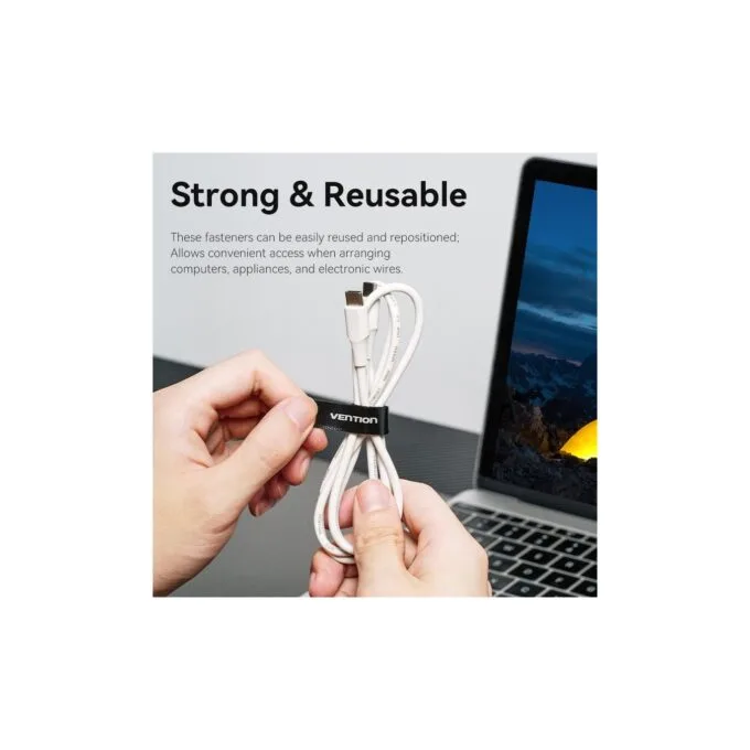 Vention Cable Organiser Hook & Loop Cable Tie - KANB0-10 - 120mm, 10 Pcs — image 7