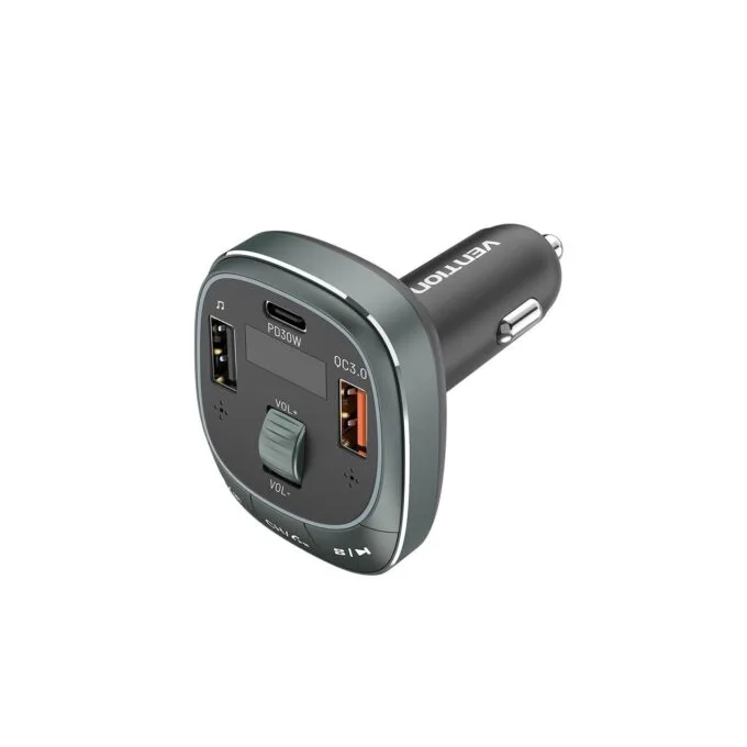 Vention Car FM Transmitter, USB Music Player & Charger - FFLB0 - 3xUSB 30W 18W 5W — image 2