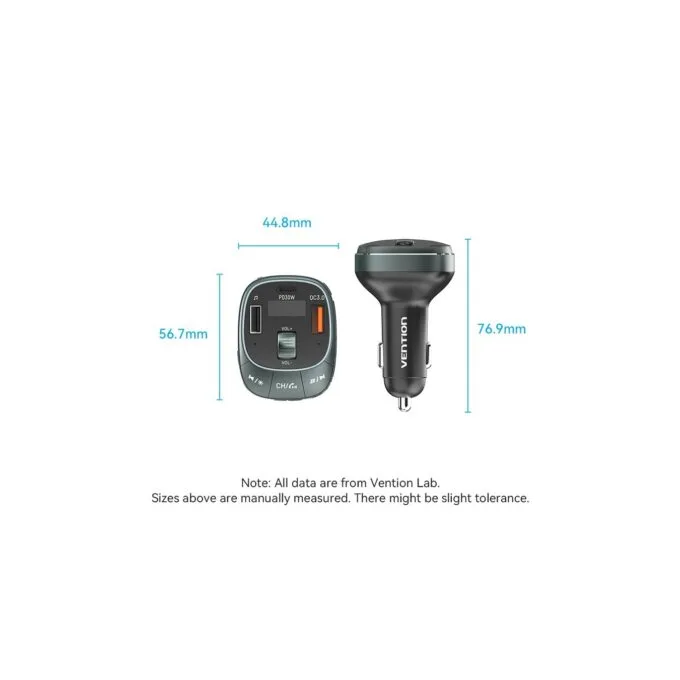 Vention Car FM Transmitter, USB Music Player & Charger - FFLB0 - 3xUSB 30W 18W 5W — image 14