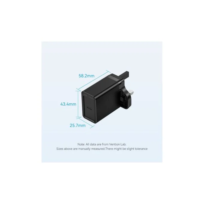Vention Charger Wall - FADB0-UK - 20W 1xUSBC Black — image 15
