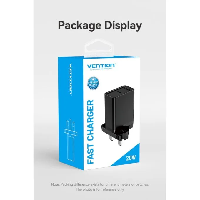 Vention Charger Wall - FADB0-UK - 20W 1xUSBC Black — image 3