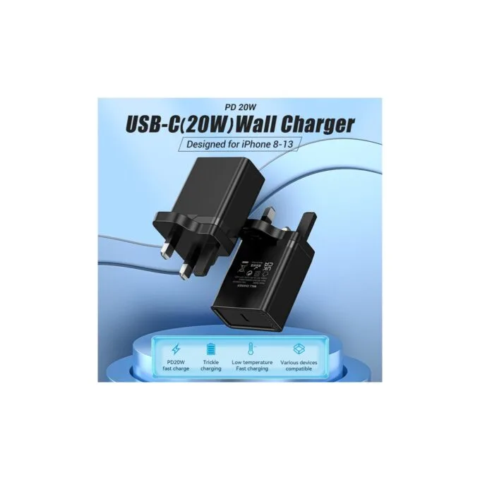 Vention Charger Wall - FADB0-UK - 20W 1xUSBC Black — image 4