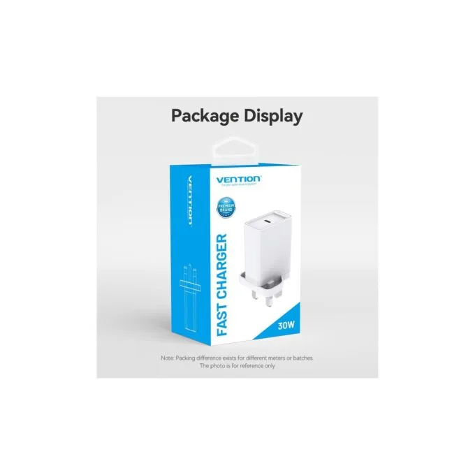 Vention Charger Wall - FAIW0-UK - 30W 1xUSBC UK Plug White — image 3