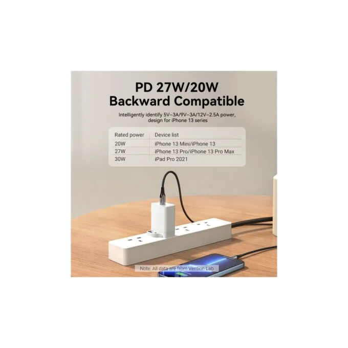 Vention Charger Wall - FAIW0-UK - 30W 1xUSBC UK Plug White — image 6