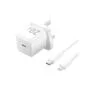 Vention Charger Wall GaN 20W - FEPW0 - 1xUSBC UK+Lightning Cable White