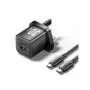 Vention Charger Wall GaN 30W 1xA 1xC+USBC Cable Black - TZ-FEQB0-UK-01 - 1xA 1xC+USBC Cable